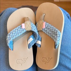 Vineyard Vines Kids Blue Flip Flops